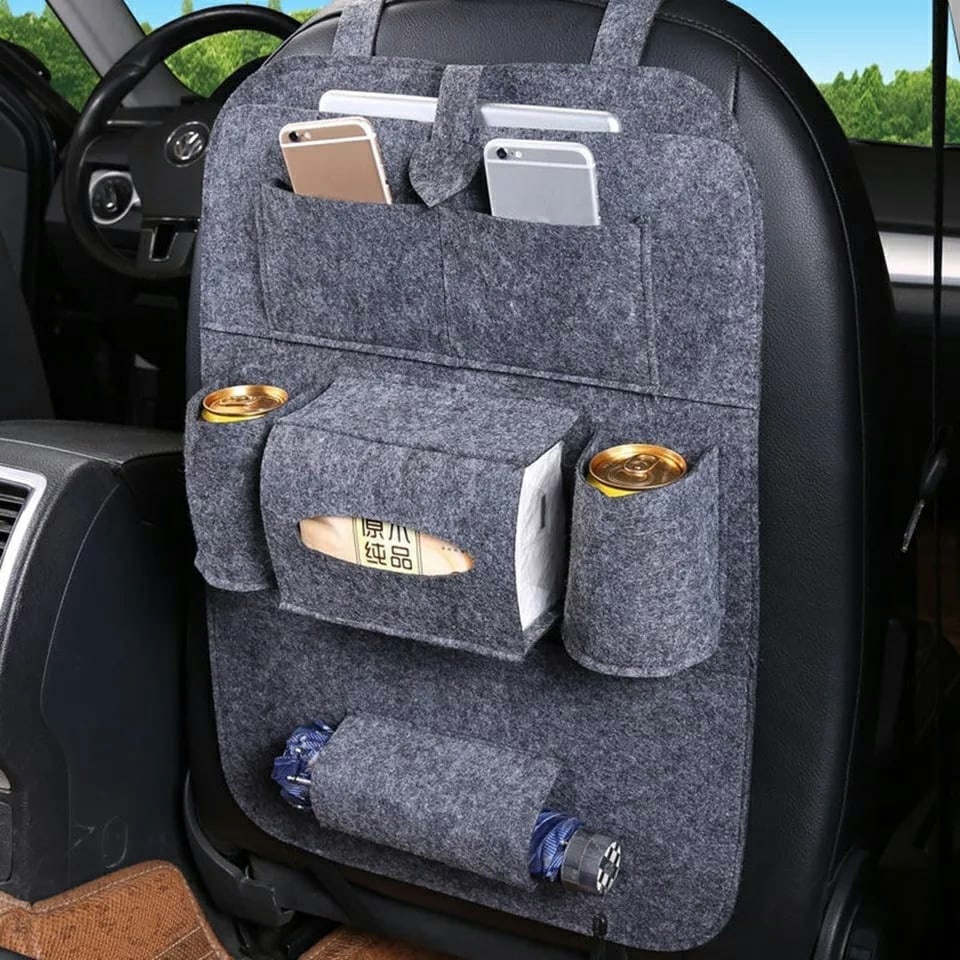 Автомобильный органайзер car backseat Organizer коричневый