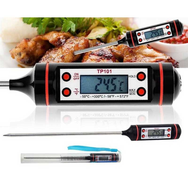 Цифровой термометр. Цифровой термометр TP-101. Digital Thermometer tp101. Кухонный термометр tp101 белый\. Кондитерский термометр цифровой (°c/f) от -50°c до +300°c щуп 145 мм.